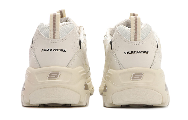 Lookbook (W) Skechers D'Lites 1.0 Kasut Chunky Rendah Kelabu/Putih 11931-OFWT