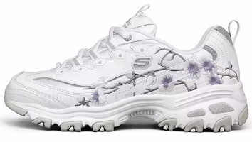 (Women) Skechers D'lites 1.0 Low Cut Running Shoes White 149239-WLV (Women) Skechers D'lites 1.0 Low Cut Running Shoes White 149239-WLV