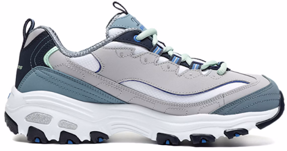 (Women) Skechers D Lites 1.0 Low Running Shoes Grey/Blue 13143-GYBL Lookbook (Women) Skechers D Lites 1.0 Low Running Shoes Grey/Blue 13143-GYBL