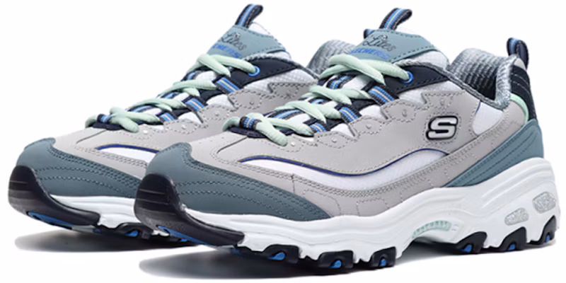 (Women) Skechers D Lites 1.0 Low Running Shoes Grey/Blue 13143-GYBL Shop (Women) Skechers D Lites 1.0 Low Running Shoes Grey/Blue 13143-GYBL