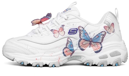 Skechers D‘LITES 1.0 低筒 運動休閒鞋 女款 白彩蝴蝶 Buy Skechers D‘LITES 1.0 低筒 運動休閒鞋 女款 白彩蝴蝶