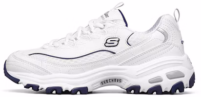 (Women) Skechers D'Lites 1.0 low running Shoes White/Blue 99999863-WNV (Women) Skechers D'Lites 1.0 low running Shoes White/Blue 99999863-WNV