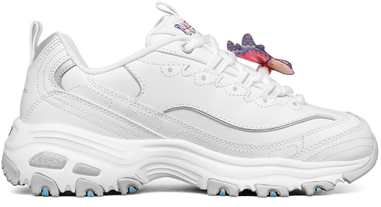 Skechers D‘LITES 1.0 低筒 運動休閒鞋 女款 白彩蝴蝶 Order Skechers D‘LITES 1.0 低筒 運動休閒鞋 女款 白彩蝴蝶