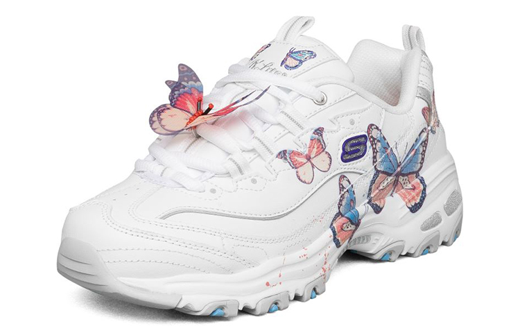 Lookbook Skechers D‘LITES 1.0 低筒 運動休閒鞋 女款 白彩蝴蝶