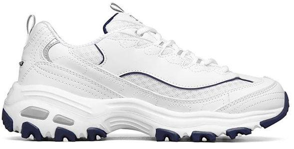 Lookbook Skechers D‘LITES 1.0 小白熊 復古百搭 休閒 低筒 老爸鞋 女款 白藍