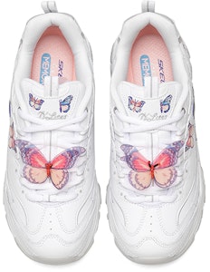 Skechers D‘LITES 1.0 低筒 運動休閒鞋 女款 白彩蝴蝶 Shop Skechers D‘LITES 1.0 低筒 運動休閒鞋 女款 白彩蝴蝶