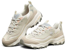 Shop (Women) Skechers D'Lites 1.0 low Running Shoes White 149238-NAT