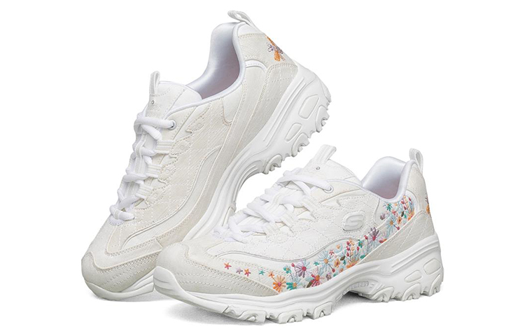 Shop (W) Skechers D'Lites 1.0 低帮白色跑鞋 149465-WHT