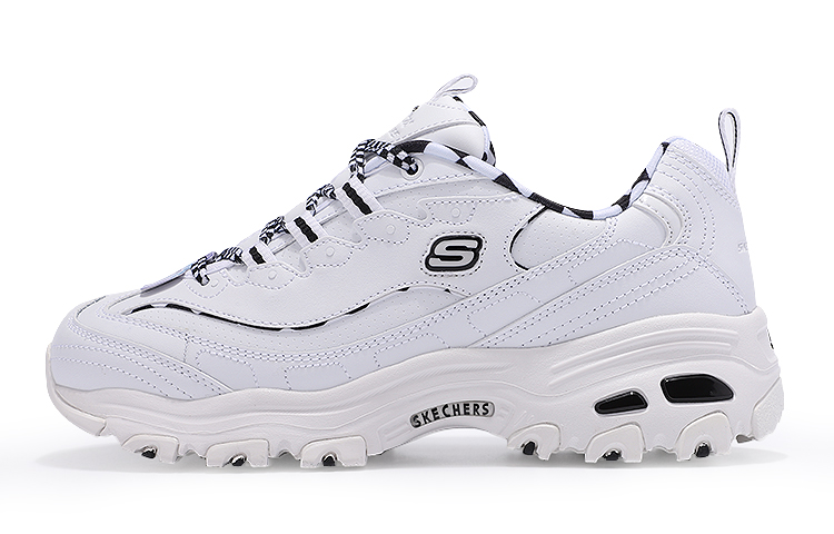 (Women) Skechers D'Lites 1.0 low Shoes White 149227-WBK