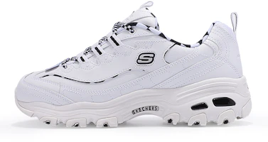 (Women) Skechers D'Lites 1.0 low Shoes White 149227-WBK (Women) Skechers D'Lites 1.0 low Shoes White 149227-WBK