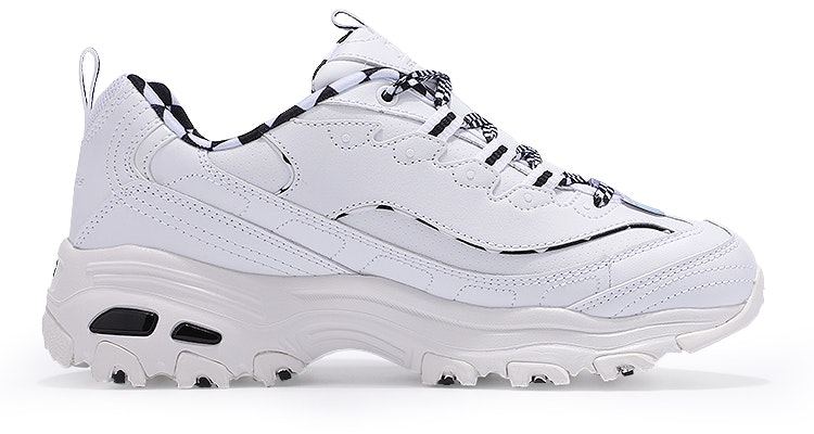 (Women) Skechers D'Lites 1.0 low Shoes White 149227-WBK Order (Women) Skechers D'Lites 1.0 low Shoes White 149227-WBK