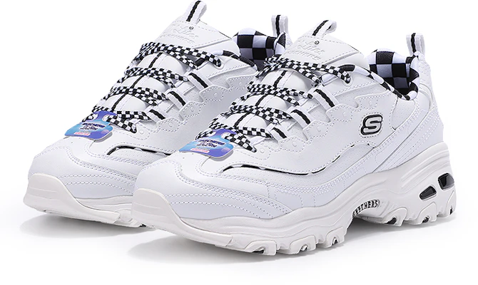 (W) Skechers D'Lites 1.0 Zapatillas Bajas Blancas 149227-WBK Shop (W) Skechers D'Lites 1.0 Zapatillas Bajas Blancas 149227-WBK