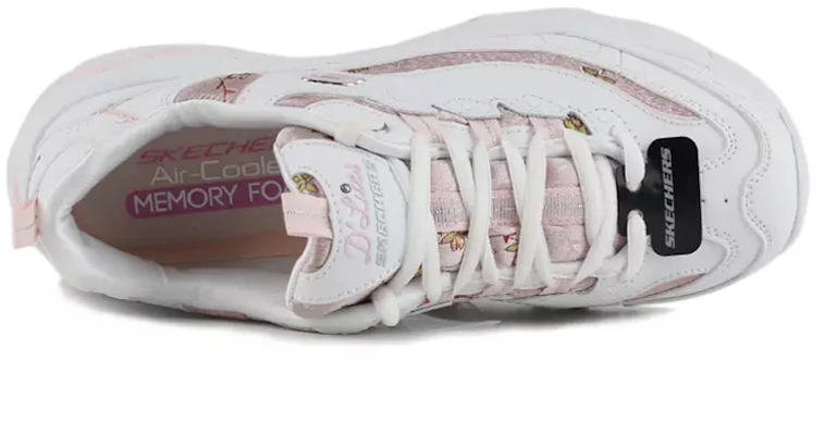 (W) Skechers D Lites 1.0 Baskets Basses Blanc/Rose 88888396-WLPK Lookbook (W) Skechers D Lites 1.0 Baskets Basses Blanc/Rose 88888396-WLPK