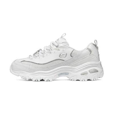 (W) Skechers D lites 1.0 White/Silver