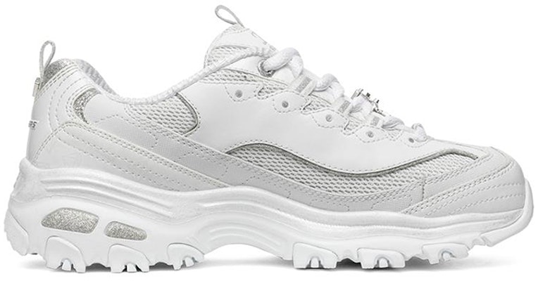 (Women) Skechers D lites 1.0 White/Silver 12241-WSL Order (Women) Skechers D lites 1.0 White/Silver 12241-WSL