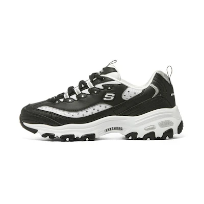 (W) Skechers D'Lites 1.0 'Black White'