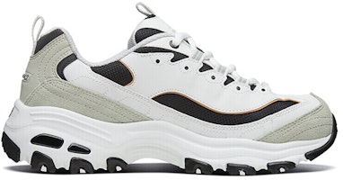 Skechers D‘LITES 1.0 黑白金白金 金色熊貓 低筒 運動休閒鞋 女式 淺灰白 Order Skechers D‘LITES 1.0 黑白金白金 金色熊貓 低筒 運動休閒鞋 女式 淺灰白