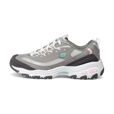(W) Skechers D'Lites 1.0 Low-Top Running Shoes Grey
