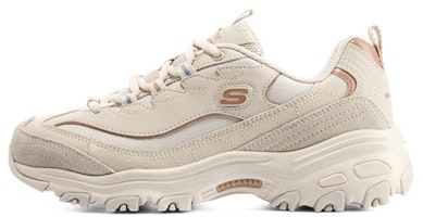 (Women) Skechers D'Lites 1.0 'White Pink' 896145-NAT (Women) Skechers D'Lites 1.0 'White Pink' 896145-NAT