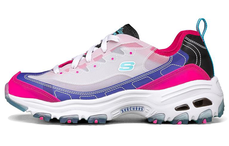 (Women) Skechers D'Lites 1.0 Low Top Running Shoes Red 149235-BLHP