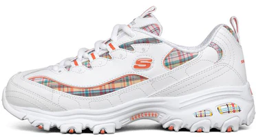 (Women) Skechers D Lites 1.0 Low Top Running Shoes White 149467-WMLT (Women) Skechers D Lites 1.0 Low Top Running Shoes White 149467-WMLT
