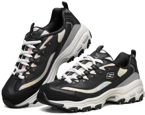 (Women) Skechers D'lites 1.0 Running Shoes Black/White/Grey 149240-BKGY Lookbook (Women) Skechers D'lites 1.0 Running Shoes Black/White/Grey 149240-BKGY