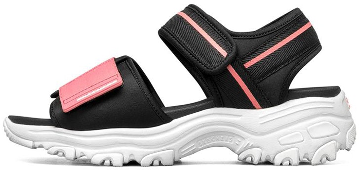 women-skechers-d-lites-1-0-sandals-black-pink-119239-bkpk