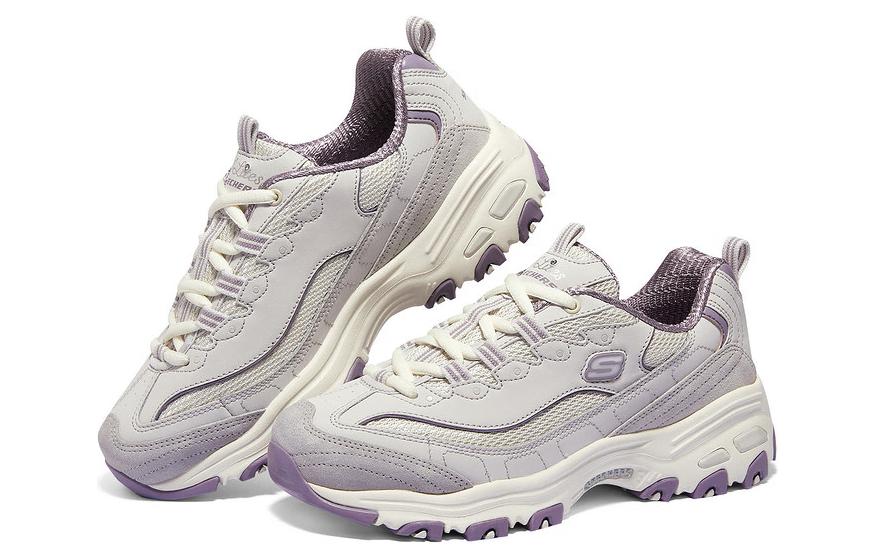 Lookbook (W) Skechers D'Lites 1.0 Sepatu 'Abu-abu Ungu' 896283-GYLV