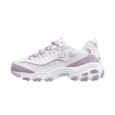 (W) Skechers D'Lites 1.0 Shoes 'White Purple'