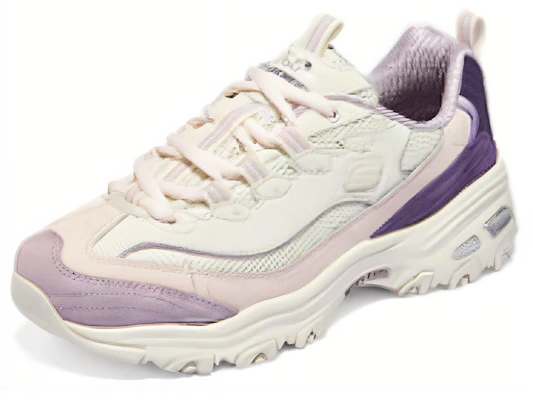 (W) スケッチャーズ D'Lites 1.0 白紫ピンク 896283-WPR Lookbook (W) スケッチャーズ D'Lites 1.0 白紫ピンク 896283-WPR