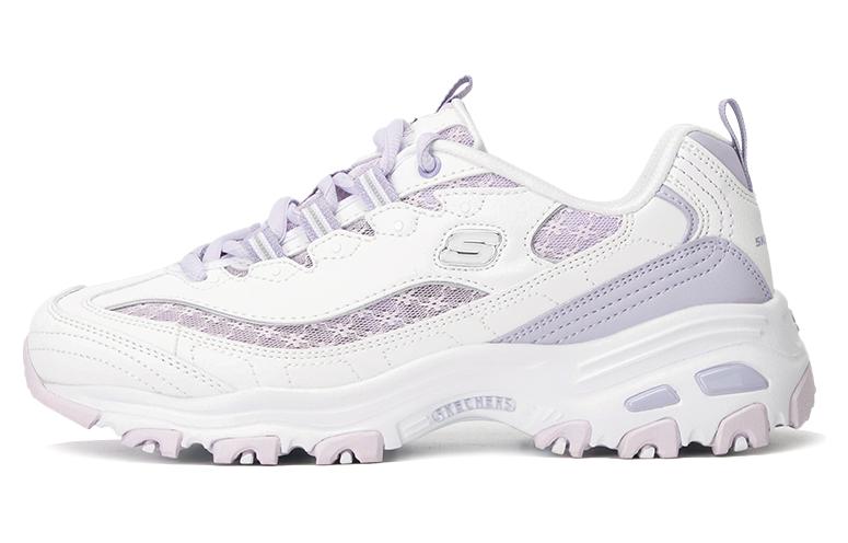 (Women) Skechers D'lites 1.0 Sneakers 'White Purple' 896235-WLV
