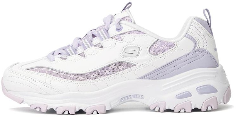 (Women) Skechers D'lites 1.0 Sneakers 'White Purple' 896235-WLV Buy (Women) Skechers D'lites 1.0 Sneakers 'White Purple' 896235-WLV
