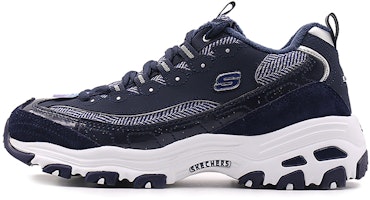 (Women) Skechers D'Lites 1.0 Sneakers Blue 66666036-NVY (Women) Skechers D'Lites 1.0 Sneakers Blue 66666036-NVY