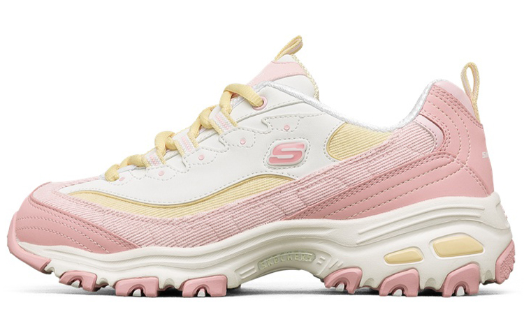 (Women) Skechers D'Lites 1.0 Sneakers Pink/Yellow 149906-PKYL