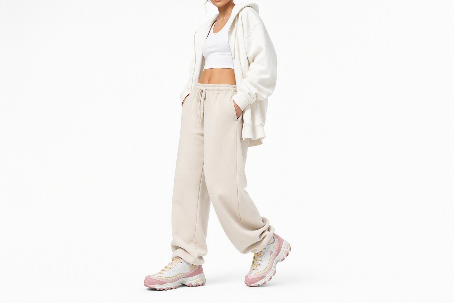 Order (W) Skechers D'Lites 1.0 运动鞋 粉黄配色 149906-PKYL