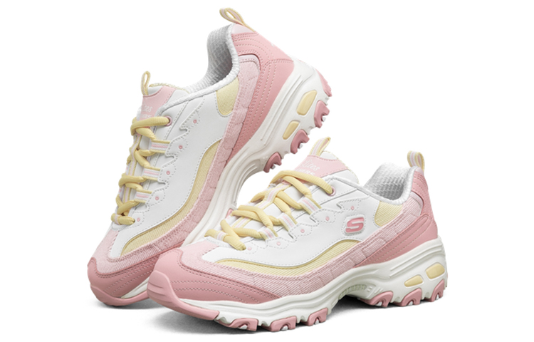 Shop (W) Skechers D'Lites 1.0 运动鞋 粉黄配色 149906-PKYL