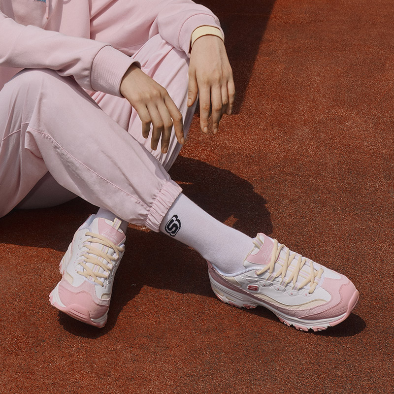 Details for (W) Skechers D'Lites 1.0 运动鞋 粉黄配色 149906-PKYL