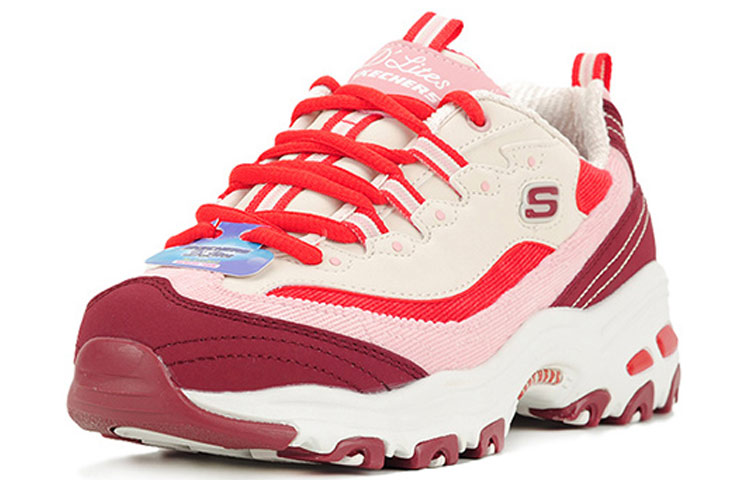 (W) Skechers D Lites 1.0 Splicing Dad Shoes Red/Pink 圖 3