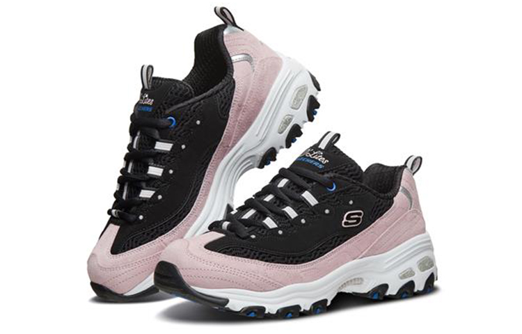Shop (Women) Skechers D'lites 1.0 Sports Shoes Black/Pink 13171-BKPK