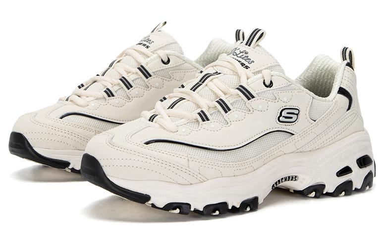 Lookbook Skechers D‘LITES 1.0 防滑耐磨 低筒 老爸鞋 女款 白色