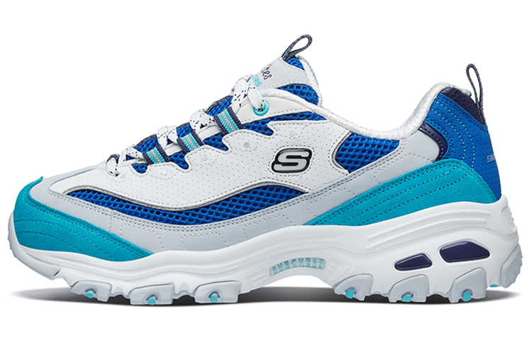 (W) Skechers D'lites 1.0 White/Blue