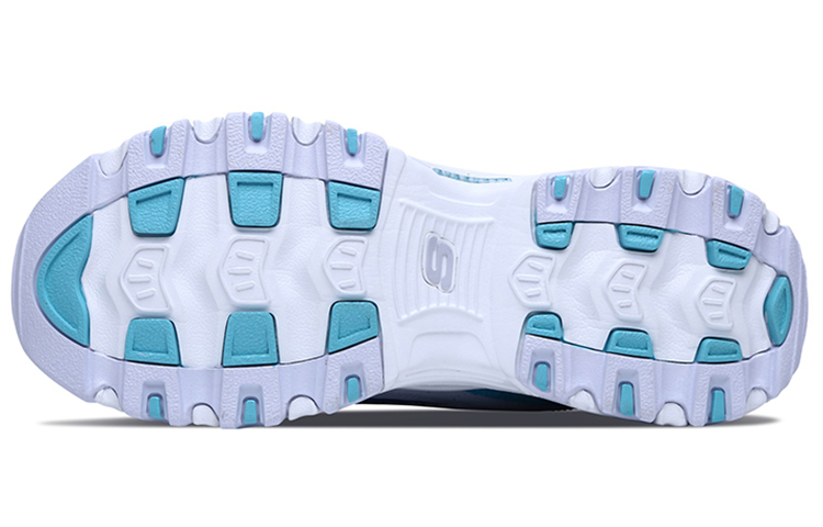 (W) Skechers D'lites 1.0 White/Blue 圖 5