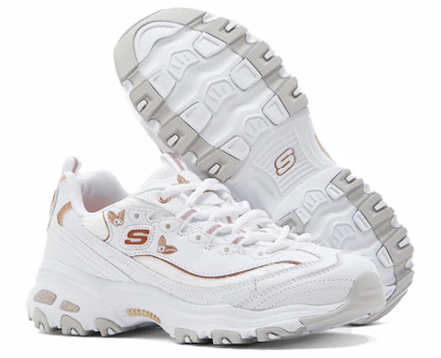 (W) Skechers D'lites 1.0 'Putih Emas Rose' 13170-WTRG Lookbook (W) Skechers D'lites 1.0 'Putih Emas Rose' 13170-WTRG