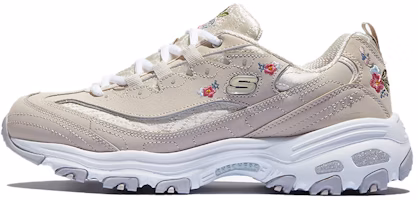(Women) Skechers D'Lites 1.0 Low-Top Daddy Shoes Beige 11977-NAT (Women) Skechers D'Lites 1.0 Low-Top Daddy Shoes Beige 11977-NAT