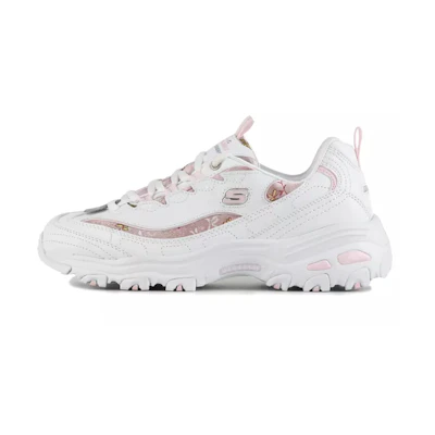 (W) Skechers D Lites 1.0 low Shoes White/Pink