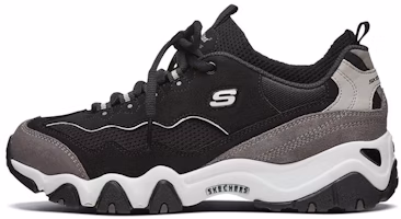 (Women) Skechers D'Lites 2.0 Low-Top Running Shoes Black/Grey 88888375-BKGY (Women) Skechers D'Lites 2.0 Low-Top Running Shoes Black/Grey 88888375-BKGY