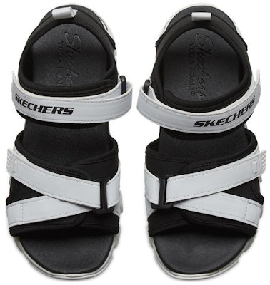 Skechers D'lites 2.0 潮流百搭魔術貼運動涼鞋 女款 黑白 Lookbook Skechers D'lites 2.0 潮流百搭魔術貼運動涼鞋 女款 黑白