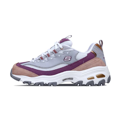 (W) Skechers D'lites 2.0 Chance 'Grey Purple'