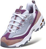 Shop Skechers D‘LITES 2.0 Chance 奶茶熊 夾心糖果熊葡萄夾心糖 低筒 爸爸鞋 女款 灰紫