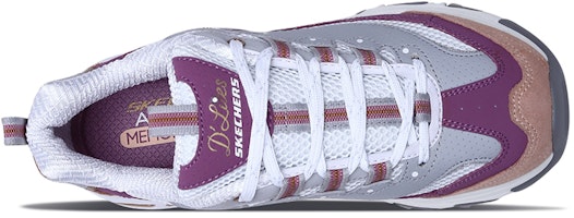 Sizing Skechers D‘LITES 2.0 Chance 奶茶熊 夾心糖果熊葡萄夾心糖 低筒 爸爸鞋 女款 灰紫